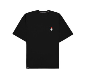 Футболка boxy MEDOOZA "Snowman" (черный)