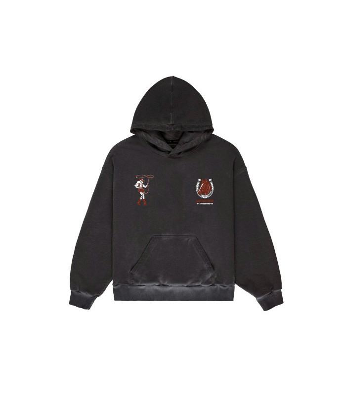 Худи MEDOOZA "NY Good Luck" (washed grey)