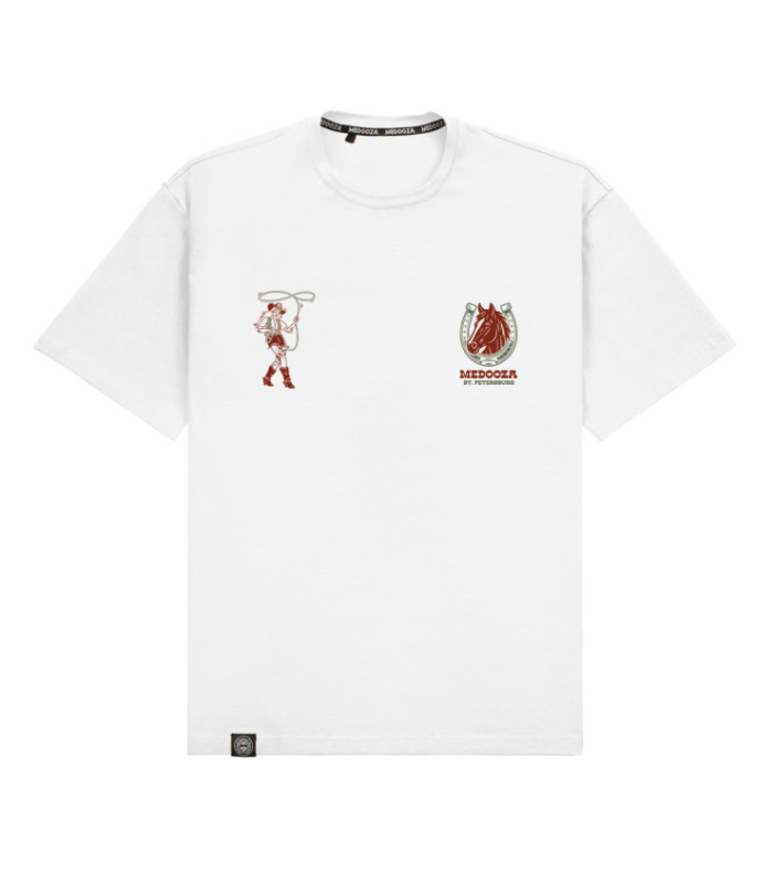 Футболка boxy MEDOOZA "NY Good Luck" (белый)