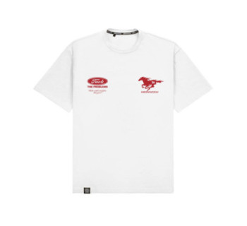 Футболка boxy MEDOOZA "Mustang" (белый)