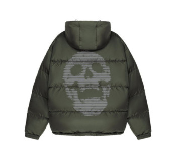 Пуховик Beefy MEDOOZA 'Brushed Skull' (хаки)