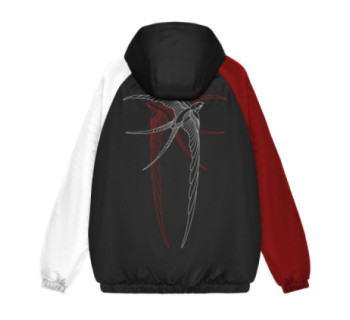 Куртка Jack300 MEDOOZA "Birds" (черно-красно-белый)