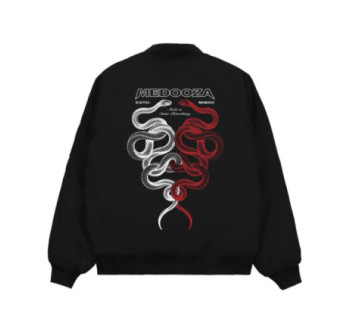 Бомбер MEDOOZA "Snake Twins" (черный)