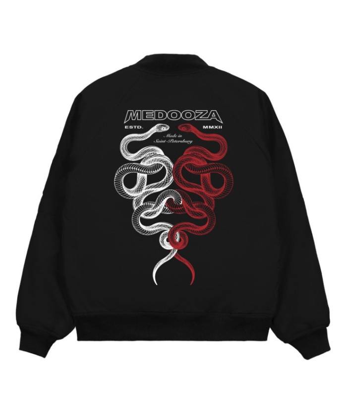 Бомбер MEDOOZA "Snake Twins" (черный)