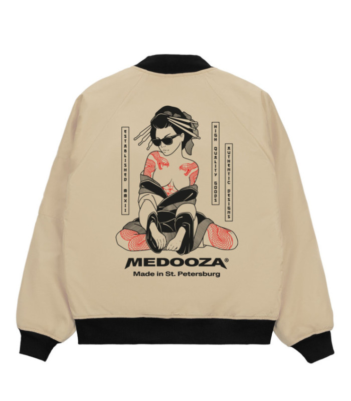 Бомбер MEDOOZA "Geisha II" (светло-бежевый)