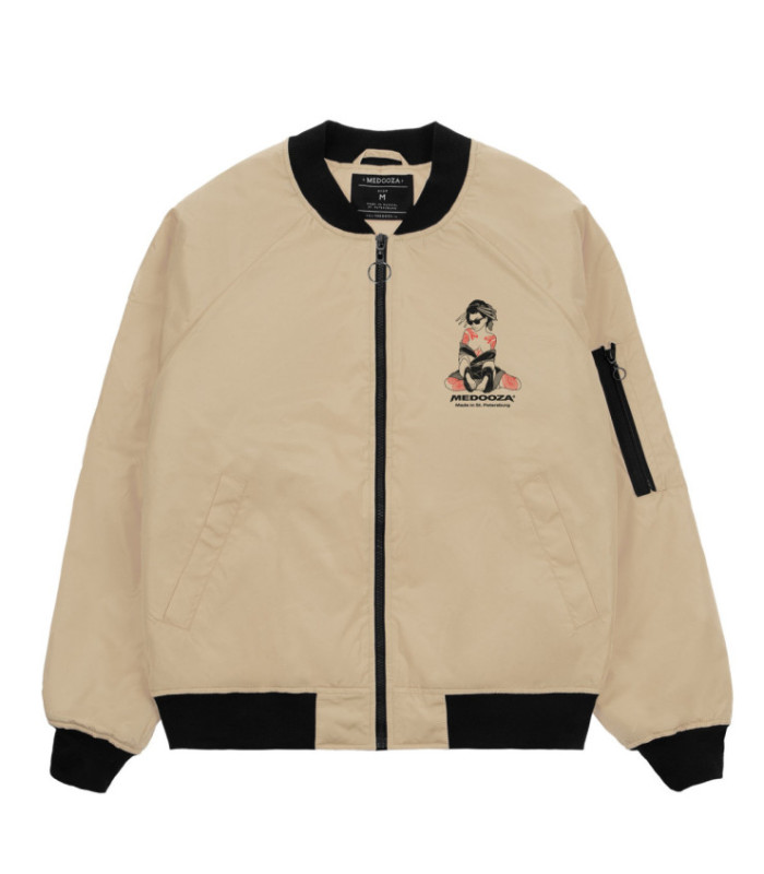 Бомбер MEDOOZA "Geisha II" (светло-бежевый)