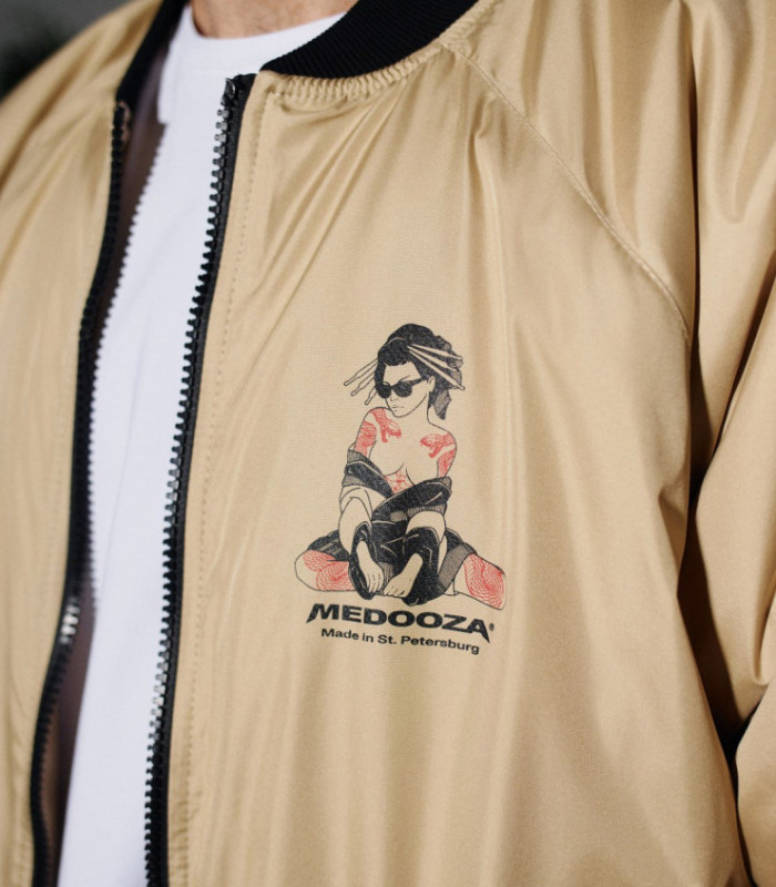 Бомбер MEDOOZA "Geisha II" (светло-бежевый)