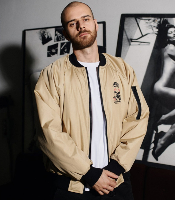 Бомбер MEDOOZA "Geisha II" (светло-бежевый)