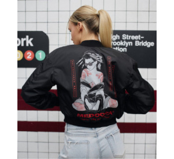 Бомбер MEDOOZA "Geisha II" (W) (черный)