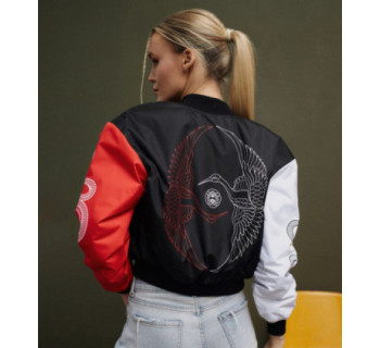 Бомбер MEDOOZA "Japaniac III" (W) (черно-красно-белый)