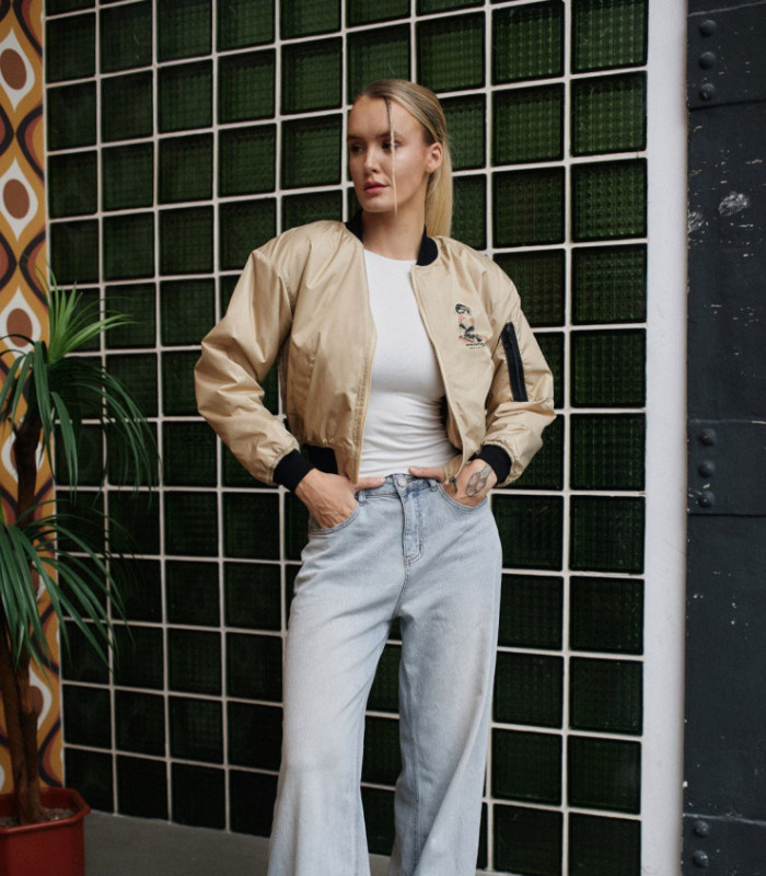 Бомбер MEDOOZA "Geisha II" (W) (бежевый)