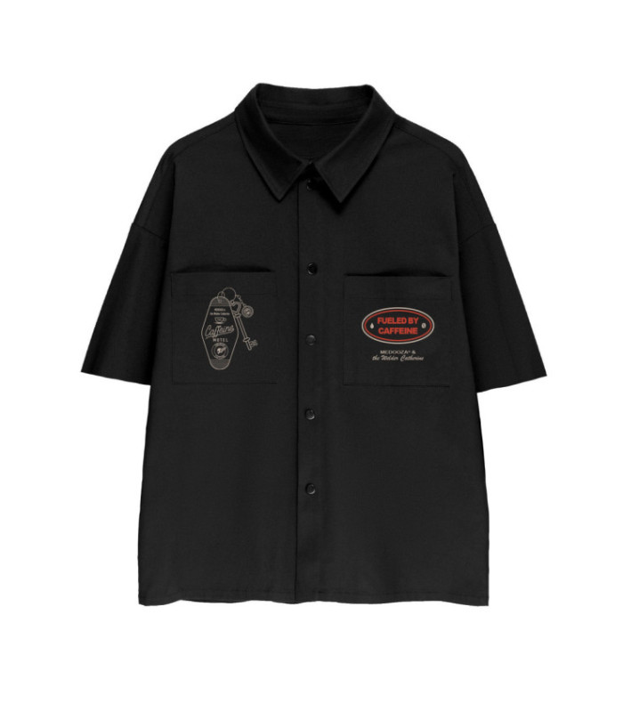 Рубашка с коротким рукавом MEDOOZA "Coffee Crew" (чёрный)