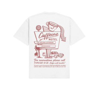 Футболка MEDOOZA "Caffeine Motel" (белый)