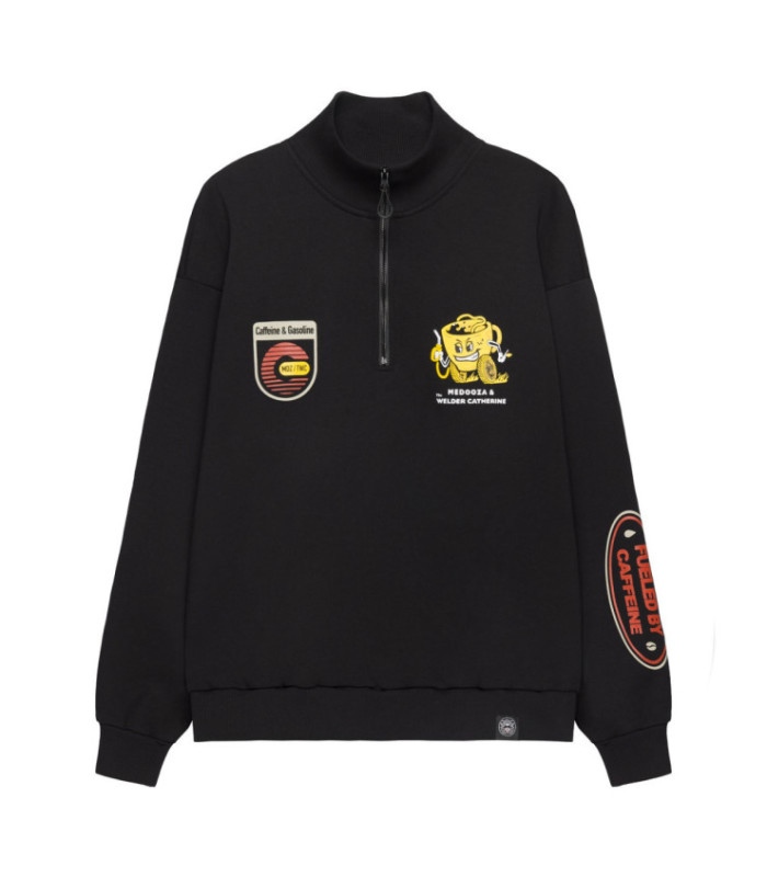 Half-Zip MEDOOZA "Coffee Crew" (чёрный)