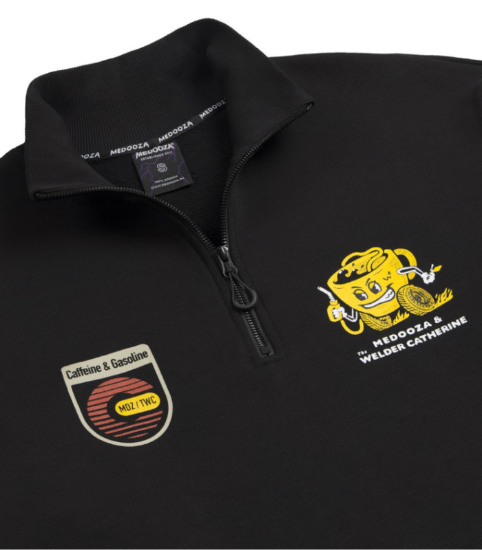 Half-Zip MEDOOZA "Coffee Crew" (чёрный)