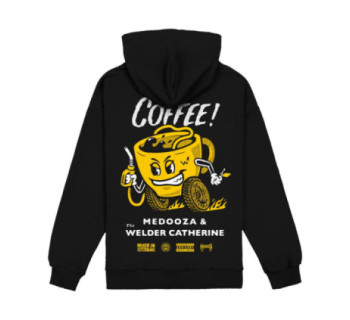Худи MEDOOZA "More Coffee" (чёрный)