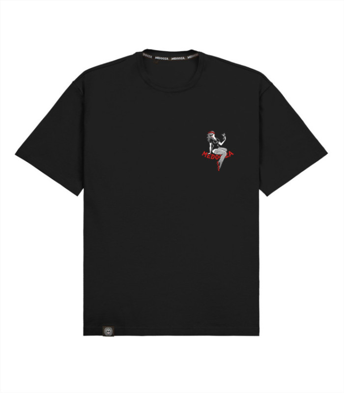 Футболка boxy MEDOOZA "Luck" (черный)