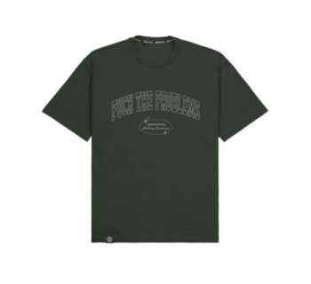 Футболка boxy MEDOOZA "FTP-college" (темно-зеленый)