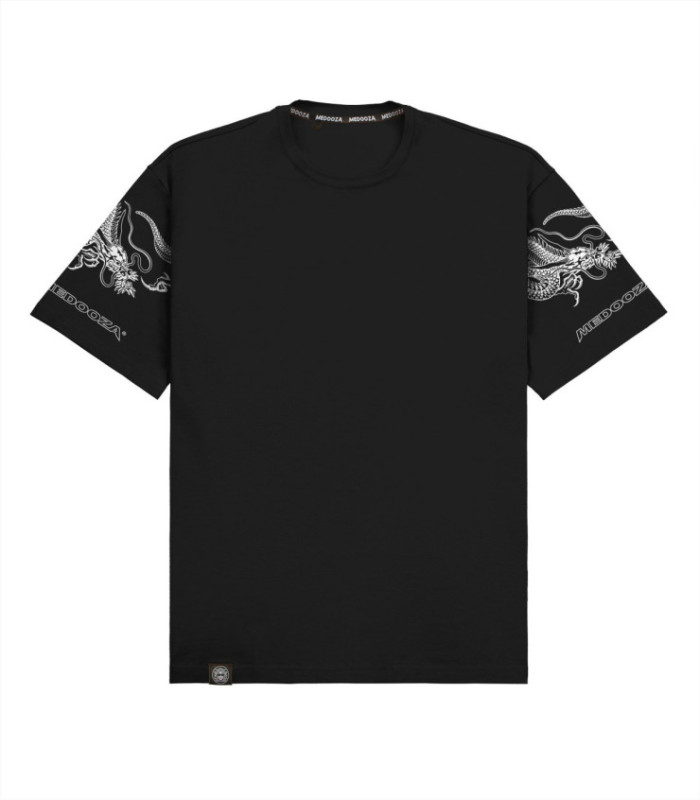 Футболка boxy MEDOOZA "Dragon Sleeves" (черный)