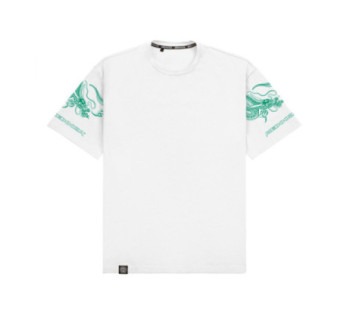 Футболка boxy MEDOOZA "Dragon Sleeves" (белый)
