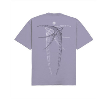 Футболка boxy MEDOOZA "Birds" (сирень)