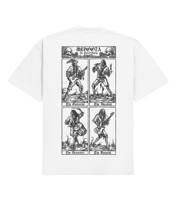 Футболка boxy MEDOOZA "Rock Band" (белый)