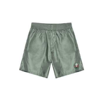 Шорты boxy MEDOOZA "Skull" (зеленый)