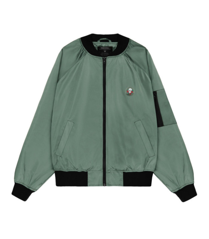 Бомбер летний MEDOOZA "Skull" (зеленый)