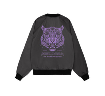 Бомбер летний MEDOOZA "Tiger Head" (темно-серый)