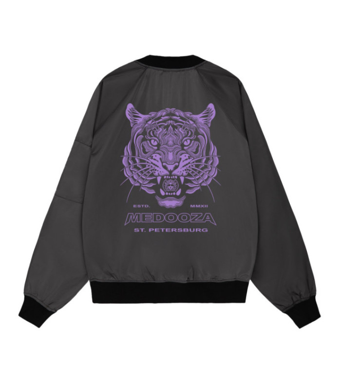Бомбер летний MEDOOZA "Tiger Head" (темно-серый)