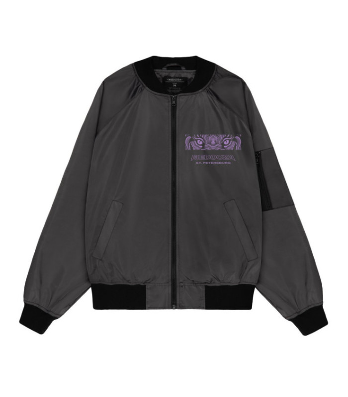 Бомбер летний MEDOOZA "Tiger Head" (темно-серый)