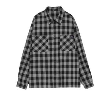 Рубашка в клетку MEDOOZA (серо-черный)