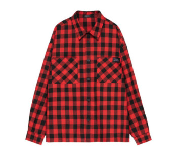 Рубашка в клетку MEDOOZA (красно-черный)
