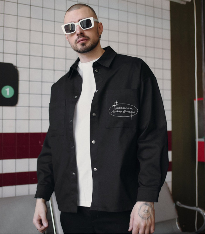 Рубашка MEDOOZA "Tiger Head" (черный)