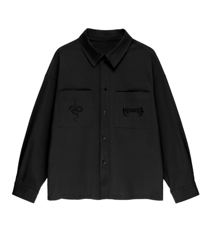 Рубашка MEDOOZA "Snake + Metal Logo embr" (черный)