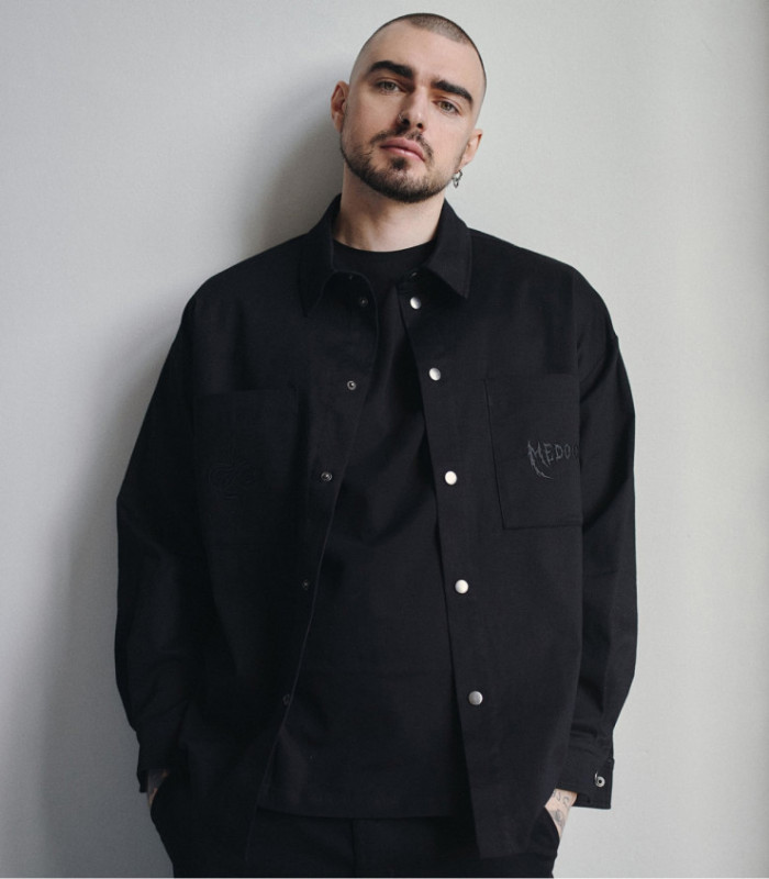 Рубашка MEDOOZA "Snake + Metal Logo embr" (черный)