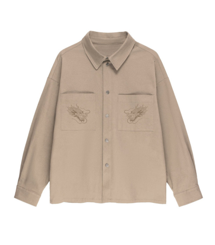 Рубашка MEDOOZA "Souvenir Dragon" (бежевый)