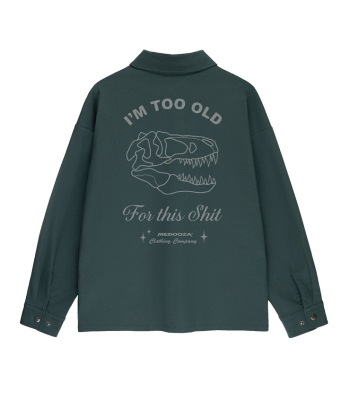 Рубашка MEDOOZA "Dino II embr" (темно-зеленый)