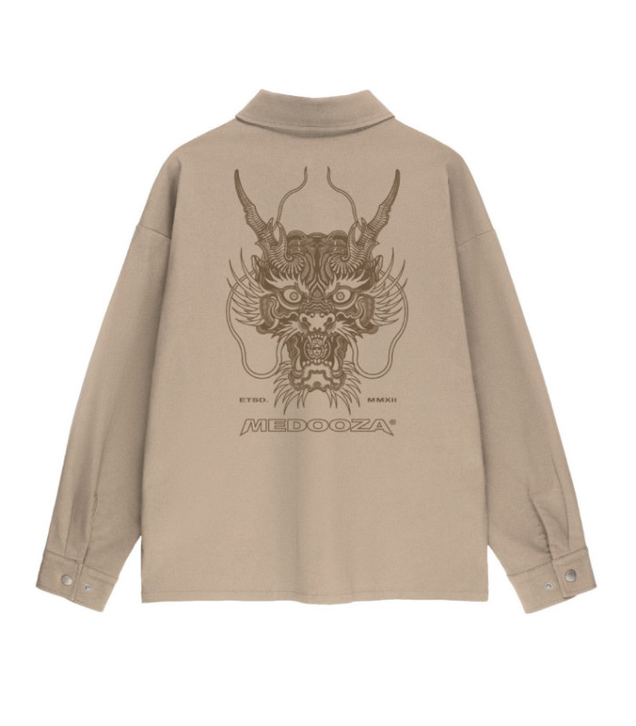 Рубашка MEDOOZA "Dragon Head" (бежевый)