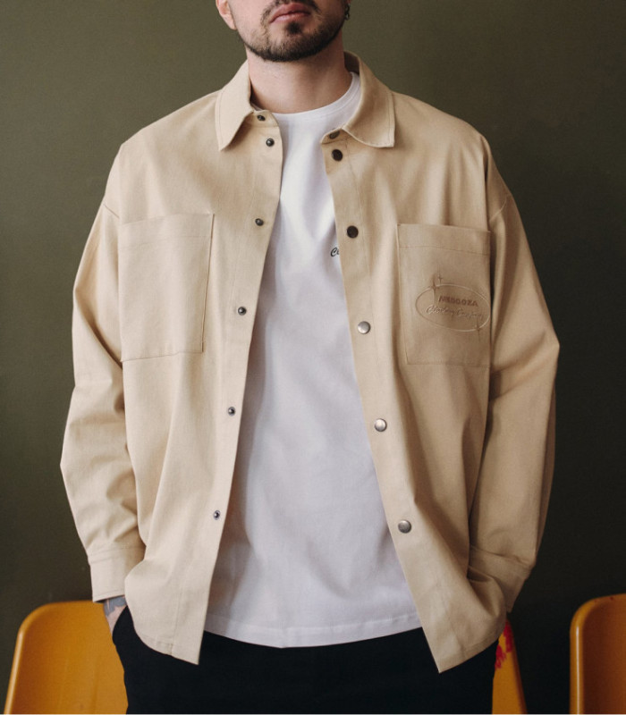 Рубашка MEDOOZA "Dragon Head" (бежевый)