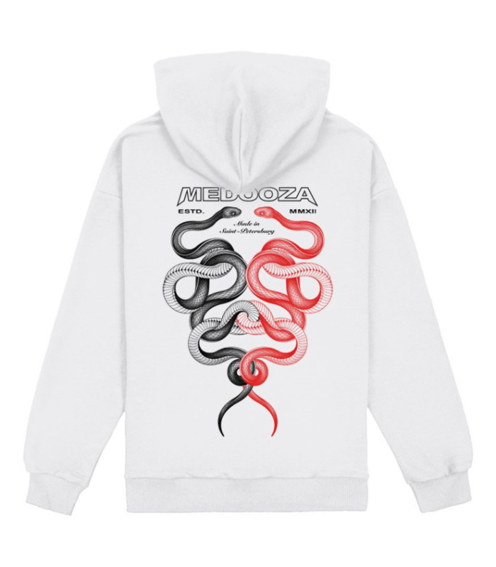 Худи MEDOOZA "Snake Twins" (белый)
