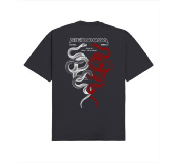 Футболка MEDOOZA "Snake Twins" (графит)