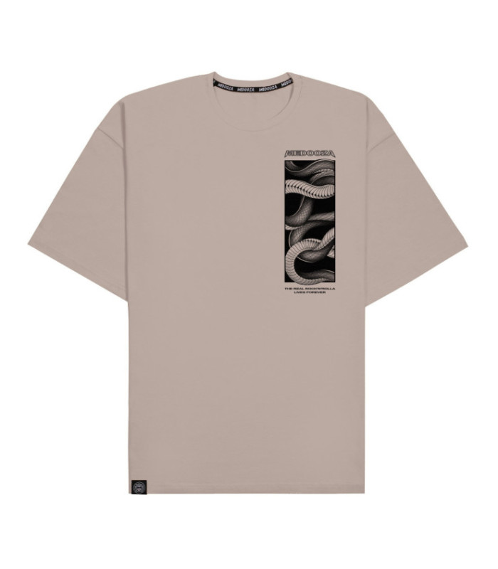 Футболка boxy MEDOOZA "Snake Twins" (светло-бежевый)