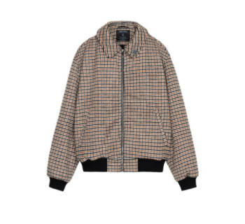 Бомбер-пальто MEDOOZA (коричневая клетка)