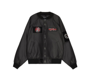 Бомбер MEDOOZA с патчами "Asian Dream" (черный)