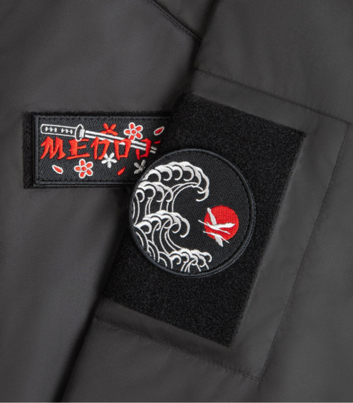 Бомбер MEDOOZA с патчами "Asian Dream" (черный)