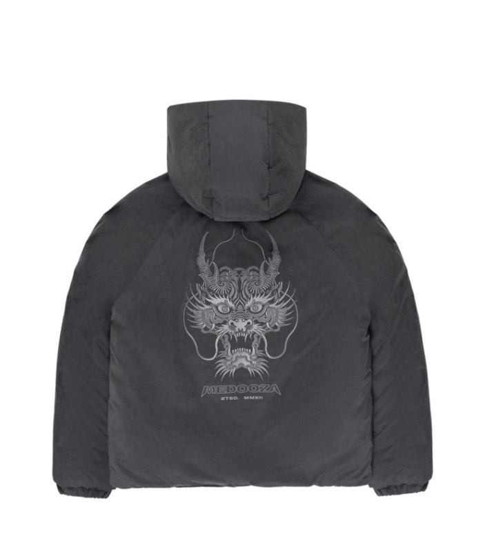 Зимний бомбер MEDOOZA "Dragon Head" (графит)