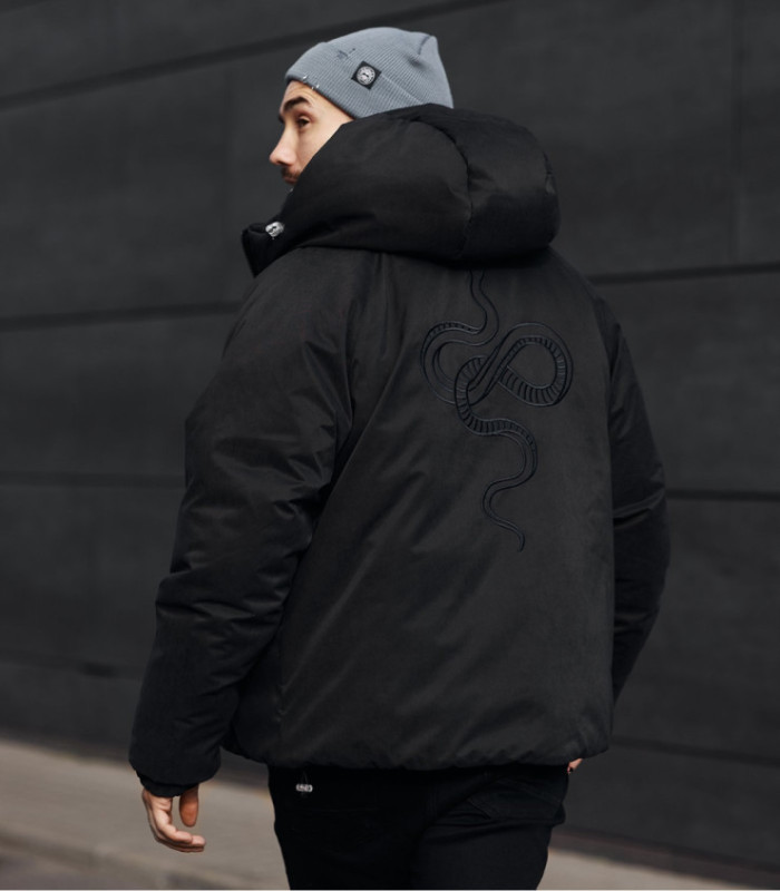 Зимний бомбер MEDOOZA "Snake_embr" (черный)