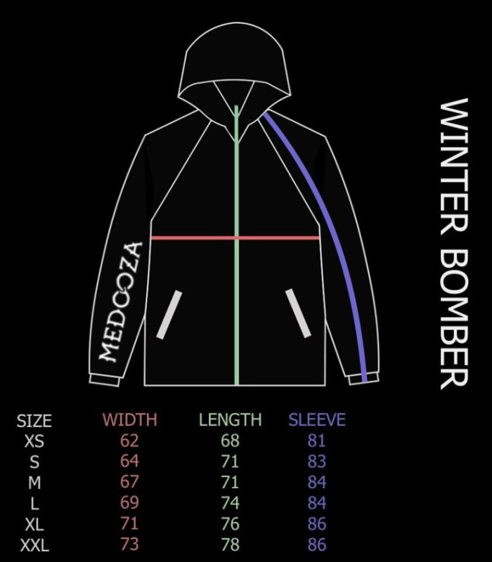 Зимний бомбер MEDOOZA "Face" (черный)