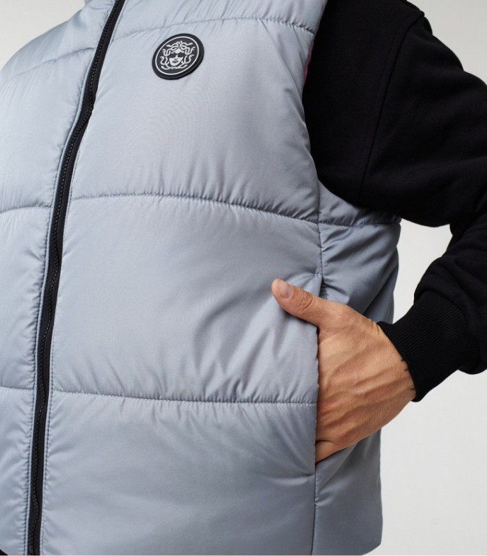 Жилетка MEDOOZA 2-сторон. "Face" (серый / розовый)